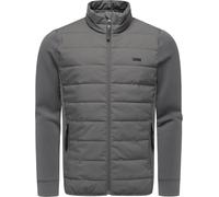 Ragwear Herren Funktions-Übergangsjacke mit Stehkragen im Materialmix leichte Steppjacke Rendan Tech YOUMODO Stone Grey Gr. XL