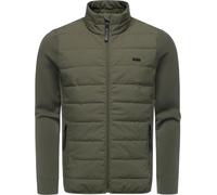 Ragwear Herren Funktions-Übergangsjacke mit Stehkragen im Materialmix leichte Steppjacke Rendan Tech YOUMODO Dark Olive Gr. XL