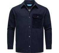 Ragwear Herren Hemdjacke leichte Übergangsjacke Overshirt mit Kord-Brusttasche Garwend YOUMODO Navy Gr. M