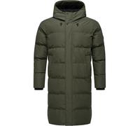 Ragwear Herren Lange Steppjacke Warmer wasserdichter Wintermantel mit Kapuze Nordwey YOUMODO Dark Olive Gr. XL