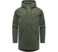 Funktionsmantel RAGWEAR "Mr Smithem Twill YOUMODO", Herren, Gr. L (52), olivgrün, Obermaterial: 100% Polyester; Innenfutter: 100% Polyester, gerade Po-bedeckend, hoch geschlossener Ausschnitt, verstel