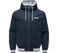 Outdoorjacke RAGWEAR "Stewan YOUMODO", Gr. XXXL (58), navy, Obermaterial: 65% Baumwolle, 35% Nylon. Innenfutter: 100% Baumwolle. Ärmelfutter: 100% Polyester, gerade hüftlang, hoch geschlossener Aussch