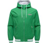 Ragwear Herren leichte Übergangsjacke im Collegejacken-Stil kurze Jacke mit Kapuze und elastischem Saum Stewan YOUMODO Green Gr. 3XL