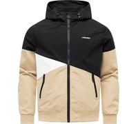Ragwear Herren leichte Übergangsjacke in Block-Muster wasserdicht atmungsaktiv mit Kapuze Renad YOUMODO Dark Combo Gr. 3XL