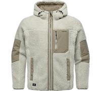 Ragwear Herren Plüschjacke warme gefüttterte Teddyjacke mit Brusttasche und verstellbarer Kapuze Chille Bone Gr. L