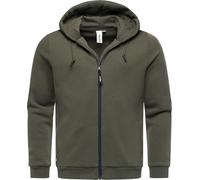 Ragwear Herren Sweatjacke Leichter Herbst Pullover Hoodie mit Verstellbarer Kapuze Wernons Dark Olive Gr. XXL