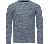 Strickpullover RAGWEAR "Aralt", Herren, Gr. XL (54), blau (navy), Material: 60% Baumwolle, 40% Acryl, gerade hüftlang, Rundhals, Ärmel ohne Ärmelschlitz ohne Bündchen, Pullover Strickpullover, stylisc