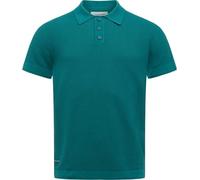 Ragwear Herren T-Shirt Kurzarm Shirt mit Hemdkragen und Strickstruktur Lorien Teal Green Gr. L