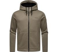 Ragwear Herren Übergangsjacke Strickjacke leichte Jacke aus Feinstrick kurz mit Kapuze Fabian Mocca Gr. XXL