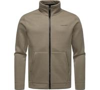 Ragwear Herren Übergangsjacke Strickjacke Zipper in Sweat-Optik leichte Jacke aus Feinstrick mit Reißverschluss Fabbian Collar Mocca Gr. XXL