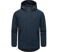 Ragwear Herren warme Kurze Winterjacke wasserdicht und atmungsaktiv mit Kapuze Hatar Navy24 Gr. M