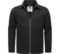 Ragwear Herren warme Übergangsjacke in Woll-Optik leichte Winterjacke für milde Tage mit klassichem Hemdkragen Azzte Felt YOUMODO Dark Grey Gr. M