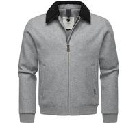 Ragwear Herren warme Übergangsjacke in Woll-Optik leichte Winterjacke für milde Tage mit kuscheligem Teddyplüsch-Kragen Sivval Felt YOUMODO Light Grey Gr. M