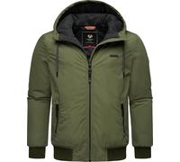 Ragwear Herren warme wasserdichte und atmungsaktive Winterjacke kurz mit verstellbarer Kapuze Maddy Olive24 Gr. L