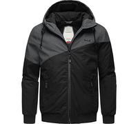 Ragwear Herren warme Winterjacke kurz mit Verstellbarer Kapuze Wings Black Gr. 3XL