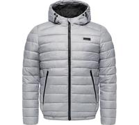 Ragwear Herren warme Winterjacke mit verstellbarer Kapuze in reißfester Ripstop-Struktur Steppjacke Vellos YOUMODO Light Grey Gr. L