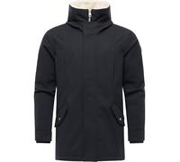 Ragwear Herren warmer Parka lange Winterjacke wasserdicht mit Kunstpelz-Applikationen und Rucksackträgern innen Mr Cany YOUMODO Black Gr. M