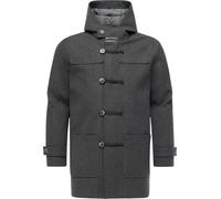 Ragwear Herren wetterfester atmungsaktiver Winter Kurzmantel warme lange Winterjacke Dufflecoat in Wollmantel-Optik mit Kapuze Duffie YOUMODO Dark Grey Gr. XL