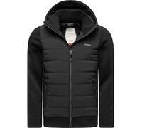 Ragwear Herren Winterjacke warme Steppjacke mit Kapuze und weichen Ärmeln Doryan Intl Black Gr. XL