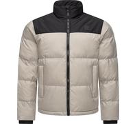Ragwear Herren Winterjacke warme Steppjacke wasserdicht im angesagten Retro-Colourblocking-Look Stafen YOUMODO Zinc Gr. S