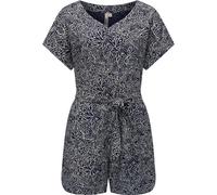 Jumpsuit RAGWEAR "Salwin", Damen, Gr. XL (42), Normalgrößen, blau (nachtblau), Material: 100% Viskose, feminin, gerade ca. Mitte Oberschenkel, V-Ausschnitt, Kurzarm weit abgesteppte Kante, Overalls, K