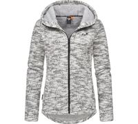 Kapuzenstrickjacke RAGWEAR "Lyshka Melange", Damen, Gr. 5XL (50), grau, Grobstrick, Obermaterial: 56% Baumwolle, 44% Polyester; Innenfutter: 100% Polyester, sportlich, figurumspielend hüftbedeckend, h