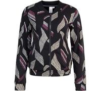 Sweatshirt RAGWEAR "KENIANE PRINT", Damen, Gr. M, schwarz, Sweatware, Obermaterial: 67% Polyester, 28% Viskose, 5% Elasthan, Rundhals, Sweatshirts Sweatshirt (97613250-M) schwarz