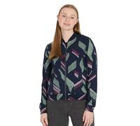 Sweatjacke RAGWEAR "KENIANE PRINT", Damen, Gr. S, blau (navy), Sweatware, Obermaterial: 67% Polyester, 28% Viskose, 5% Elasthan, bedruckt, gemustert, normal, Rundhals, Sweatjacken Sweatjacke (17922603
