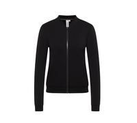 Sweatjacke RAGWEAR "KENIANE", Damen, Gr. M, schwarz, Sweatware, Obermaterial: 67% Polyester, 28% Viskose, 5% Elasthan, unifarben, figurumspielend hüftlang, Rundhals, Bündchen, Sweatjacken Sweatjacke (