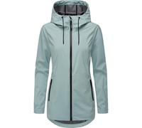Ragwear Damen lange Übergangsjacke wasserdichter und atmungsaktiver Kurzmantel mit verstellbarer Kapuze Zuzka Sport YOUMODO Aqua Gr. 3XL