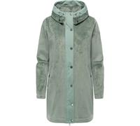 Kurzmantel RAGWEAR "Cousy Bonded YOUMODO", Damen, Gr. L (40), graugrün, Obermaterial 1: 91% Polyester, 9% Elasthan, Obermaterial 2: 94% Polyester, 6% Elasthan, gerade Po-bedeckend, hoch geschlossener 