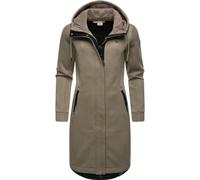 Kurzmantel RAGWEAR "Letti Long Bonded" Gr. L (40), braun Damen Mäntel Übergangsmäntel Übergangsmantel aus Rippstrick mit Kapuze (60524067-L)