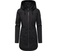 Kurzmantel RAGWEAR "Dakkota B", Damen, Gr. XL (42), schwarz, Obermaterial: 100% Polyester, Innenfutter: 100% Polyester, modisch, figurumspielend ca. Mitte Oberschenkel, hoch geschlossener Ausschnitt, 