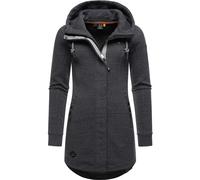 Sweatjacke RAGWEAR "Letty Intl." Gr. S (36), grau (ash) Damen Sweatjacken Sweats Sportliche Kapuzenjacke mit Kunstleder-Elementen (66984237-S)