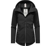 Ragwear leichte Damen Übergangsjacke kurz Outdoor-Jacke wasserdicht Parka mit Kapuze Monade Übergang YOUMODO Black24 Gr. XL