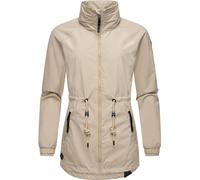 Ragwear leichte Damen Übergangsjacke kurz Outdoorjacke wasserdicht und atmungsaktiv mit Taillenzugband und Stehkragen Tacy YOUMODO Sand Gr. 3XL