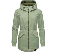Ragwear leichte Damen Übergangsjacke kurz Regenjacke wasserdicht (Wassersäule 11.000 mm) atmungsaktive Outdoor-Jacke mit Kapuze Dowey Tech YOUMODO Dusty Green Gr. XL