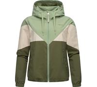 Ragwear leichte Damen Übergangsjacke kurz Regenjacke wasserdicht (Wassersäule: 11.000 mm) Bomberjacke mit Kapuze Rochele YOUMODO Olive Gr. L