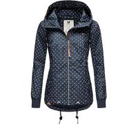 Ragwear leichte Damen Übergangsjacke mit Kapuze Danka Dots Navy20 Gr. XL