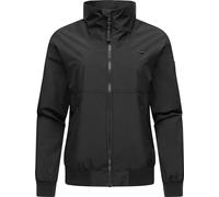 Ragwear leichte Damen Übergangsjacke wasserdichte Regenjacke (Wassersäule 11.000 mm) kurz atmungsaktiv Goona YOUMODO Black Gr. XL