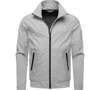 Ragwear leichte Herren Outdoorjacke kurze Übergangsjacke wasserdicht und atmungsaktiv mit Stehkragen und wasserdichten Verschlüssen Collwie YOUMODO Light Grey Gr. M