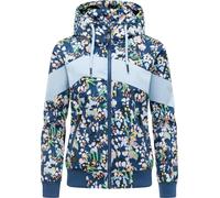 Outdoorjacke RAGWEAR "Nuggie Block Flower", Damen, Gr. L (40), night blau26, Außenmaterial: 100% Polyester; Innenfutter: 100% Polyester, gerade hüftbedeckend, eng Rippstrickbündchen, Jacken Outdoorjac
