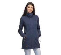 Ragwear LETRICE Damen Frauen Kapuzenjacke,Sweatjacke lang,Übergangs-Parka,Kapuze,Seitentaschen,Blau,XS
