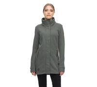 Ragwear LETRICE Damen Frauen Kapuzenjacke,Sweatjacke lang,Übergangs-Parka,Kapuze,Seitentaschen,Grün,XL