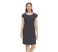 Ragwear LILITHE Damen Frauen Kurzarmkleid,Kleid,Freizeitkleid,Sommerkleid,Shirtkleid,Kurzarm,Gummizug,Blau,M
