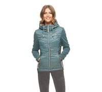 Ragwear LUCINDA Damen Frauen Funktionsjacke,Zip Hoodie,Sweatjacke,Stehkragen,Seitentaschen,Blau,M