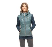 Ragwear LUCINDA VEST Damen Frauen Funktionsjacke,Zip Hoodie,Sweatjacke,Stehkragen,Seitentaschen,Blau,XL