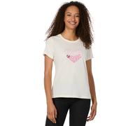 Ragwear Kurzarmshirt MINTTA PP Damen S Ivory – 50% Baumwolle/50% Polyester, Rundhals, Herz-Print