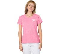 Kurzarmshirt RAGWEAR "MINTTA PRINT", Damen, Gr. M, pink, Jersey, Obermaterial: 100% Baumwolle, washed, normal, Rundhals, Shirts, Klassischer Fit aus Baumwolle in ausgewaschener Optik mit Herz-Print (3