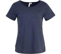 Kurzarmshirt RAGWEAR "MINTTA", Damen, Gr. L, blau (navy), Jersey, Obermaterial: 50% Baumwolle, 50% Polyester, bedruckt, casual, hüftbedeckend, Rundhals, Kurzarm, Shirts (23685409-L) navy